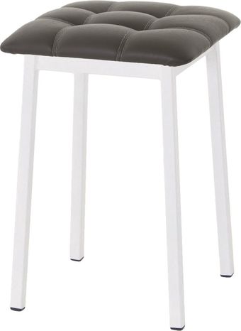 Табурет AMC Comfort 7К6.8 (кожзам, серо-коричневый/белый)