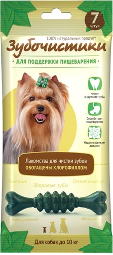 Лакомство для собак Зубочистики Мятные для собак мелких пород 7 шт/60 г