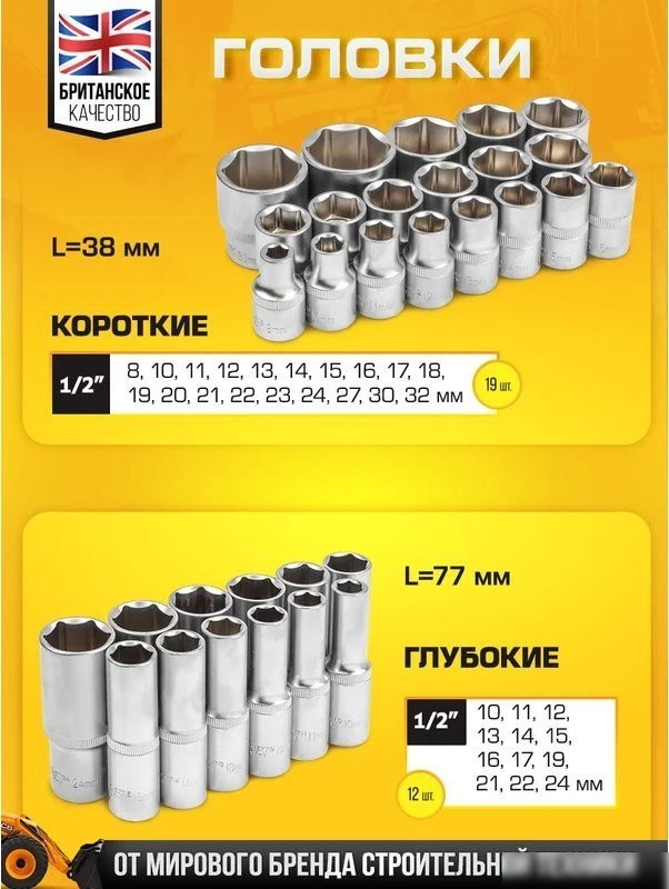 Универсальный набор инструментов JCB 4362M (60498)