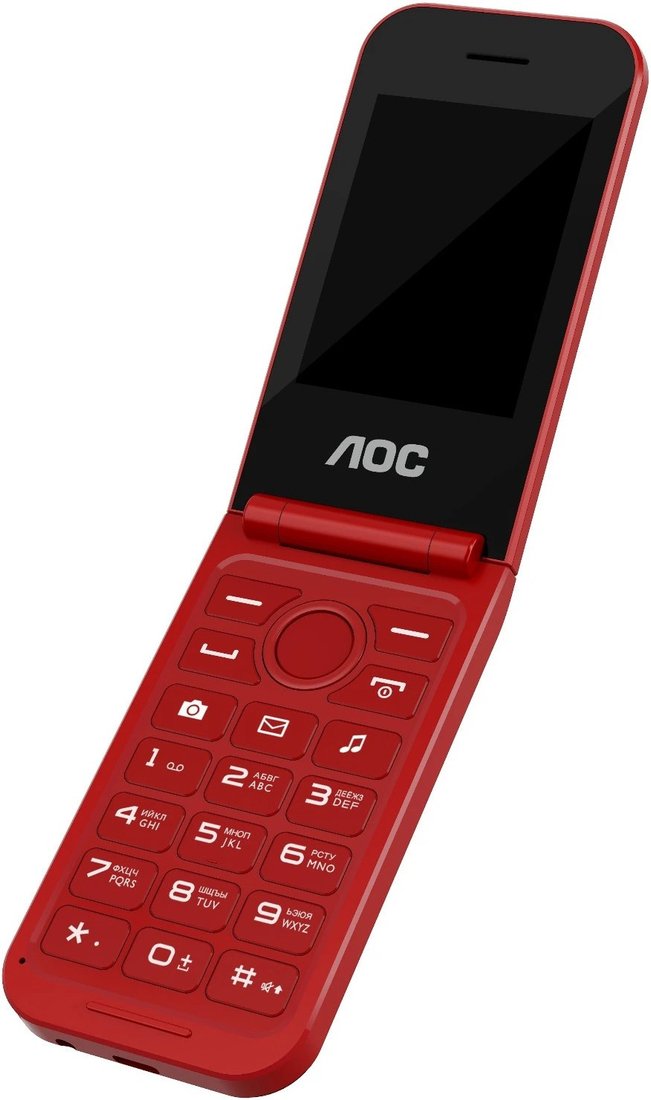 Кнопочный телефон AOC A285 (красный)