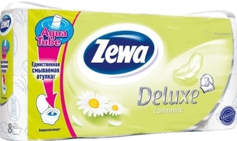 Туалетная бумага Zewa Deluxe Ромашка 3 слоя (8 рулонов)