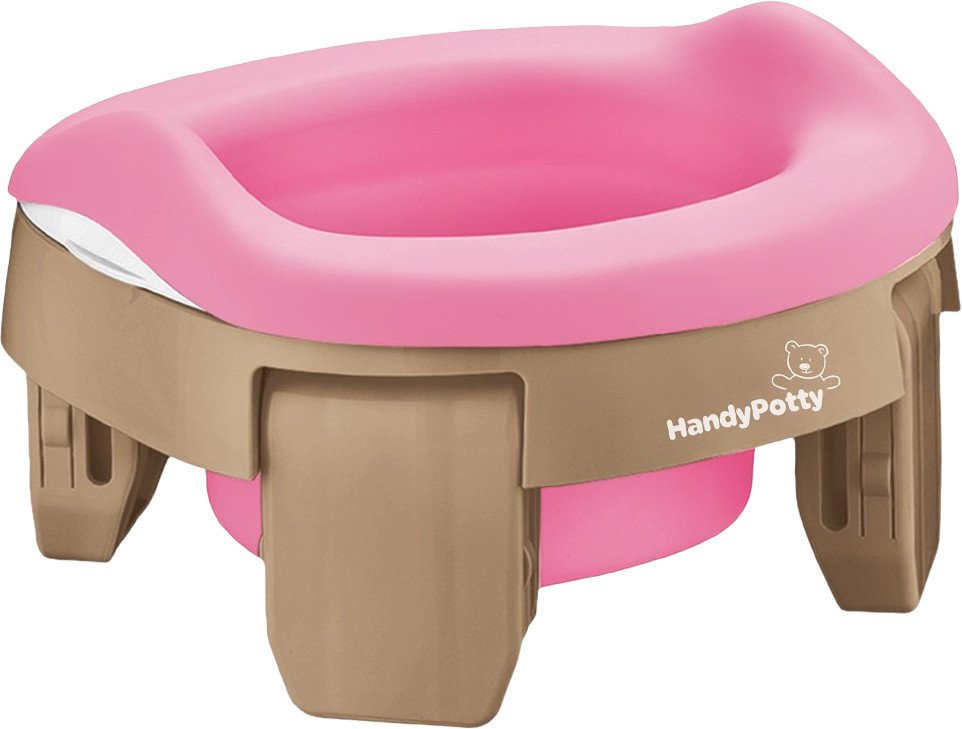 Дорожный горшок Roxy Kids HandyPotty 3 в 1 HP-255BP (бежевый/розовый)