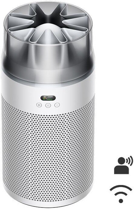 Очиститель воздуха Dyson HushJet Compact HJ10 (с переходником на евровилку, белый/серебристый)