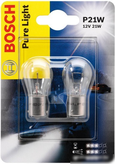 Галогенная лампа Bosch P21W Pure Light 2шт