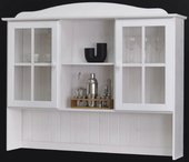 Шкаф-витрина Диприз Lena Д.73012.2 (белый воск)