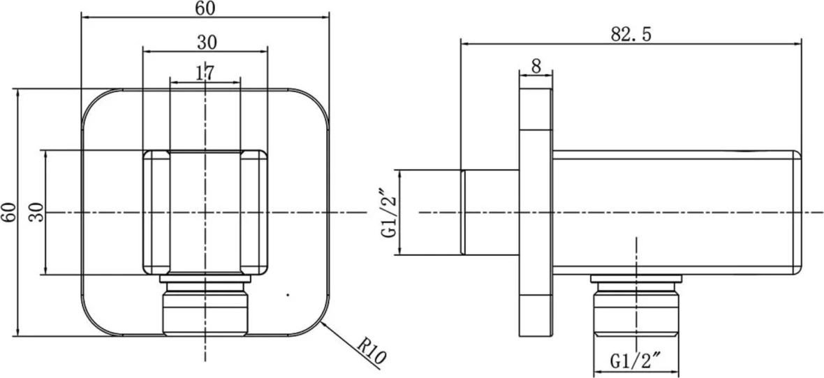 Держатель душевой лейки с подключением Vincea VSC-32MB