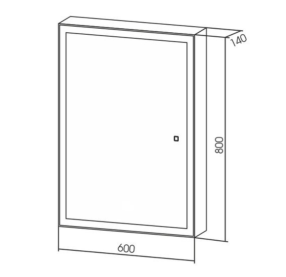 Silver Mirrors Шкаф с зеркалом Киотo flip 60х80 LED-00002474