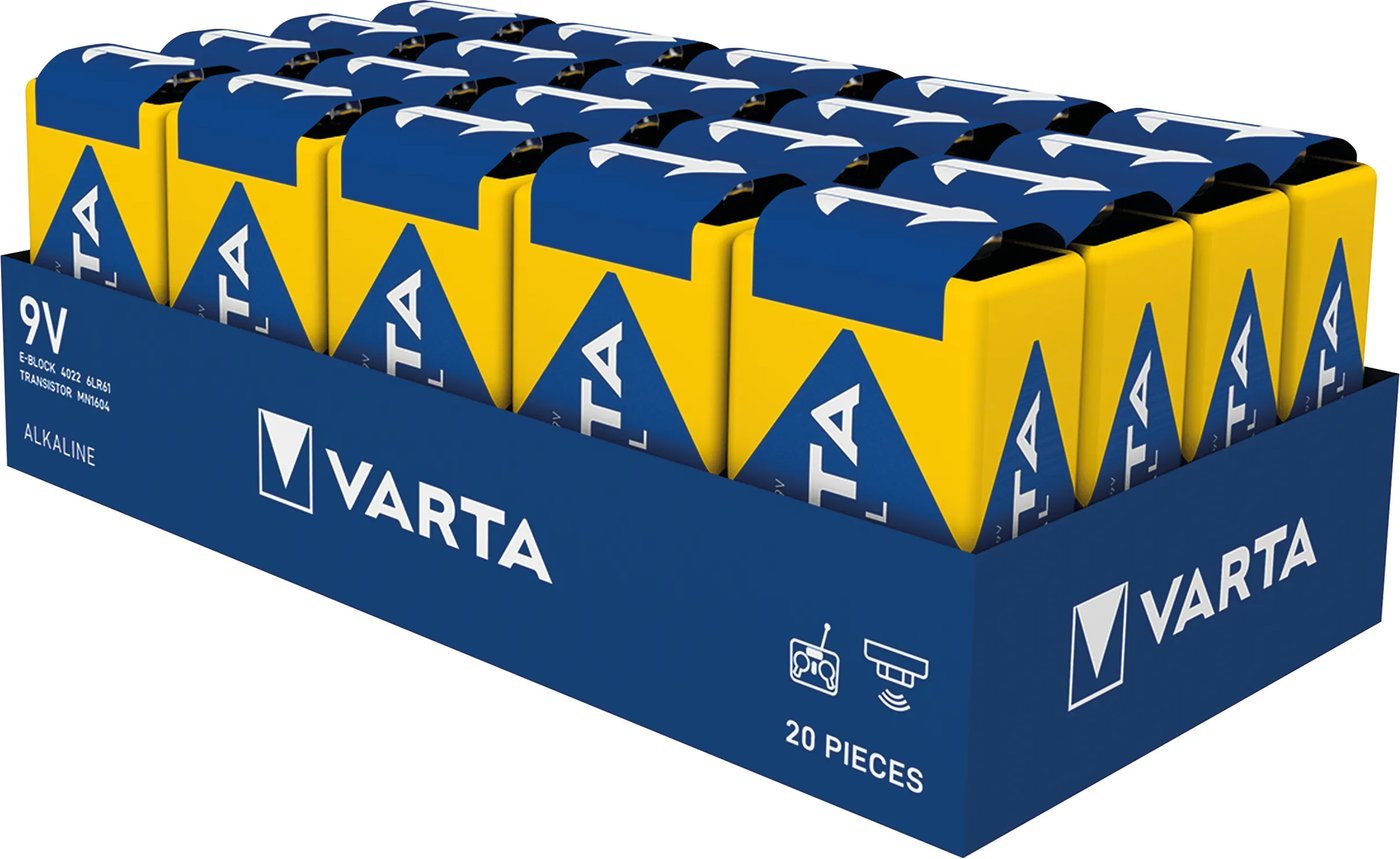 Батарейка Varta Industrial 9V/6LR61 Alkaline 9V 4022 211 501