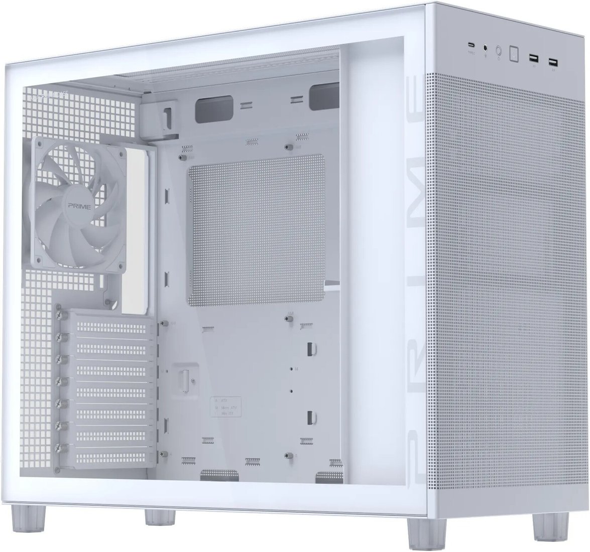 Корпус ASUS Prime AP303 Tempered Glass Panel (белый)