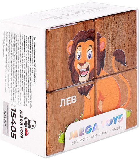 Кубики Mega Toys Животные жарких стран 15405