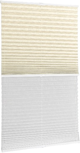 Плиссе Delfa Walnut СПШ-3402/3504 Basic Transparent (34x160, кремовый/белый)