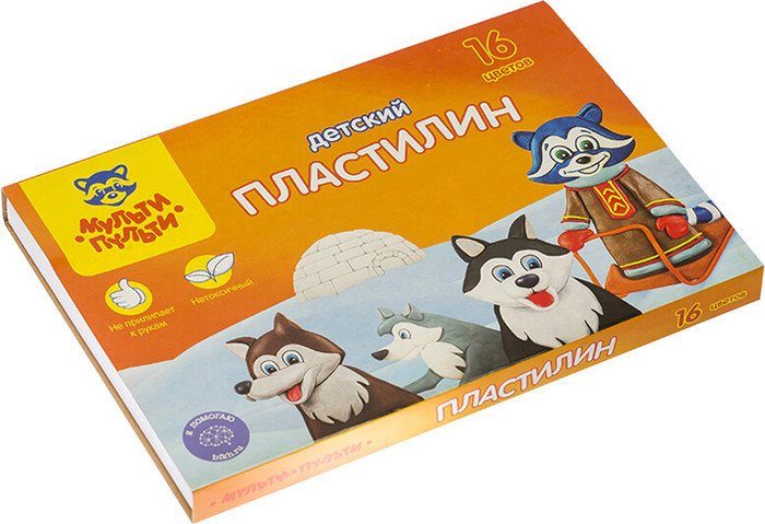 Пластилин Мульти-пульти Енот на Аляске ДП_10236 (16цв)