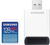 Карта памяти Samsung PRO Plus 2023 SDXC 128GB (с кардридером)