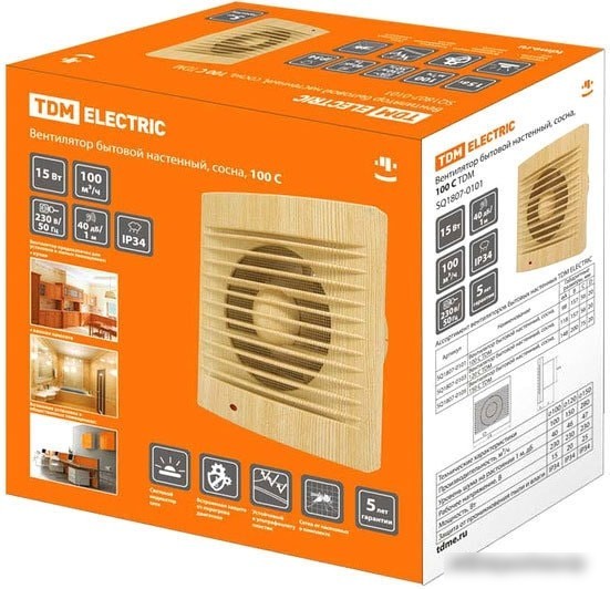 Вытяжной вентилятор TDM Electric SQ1807-0101