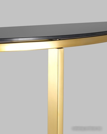 Консольный стол Stool Group Альба 115x30 ECST-095-SR-TG (стекло черное/сталь золото)