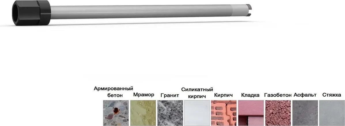 Коронка Rothenberger Алмазная сверлильная HSP-N D76мм 1.1/4" UNC FF47076