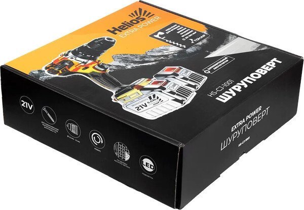 Ударная дрель-шуруповерт Helios HS-CJ-1001 (с 2-мя АКБ)