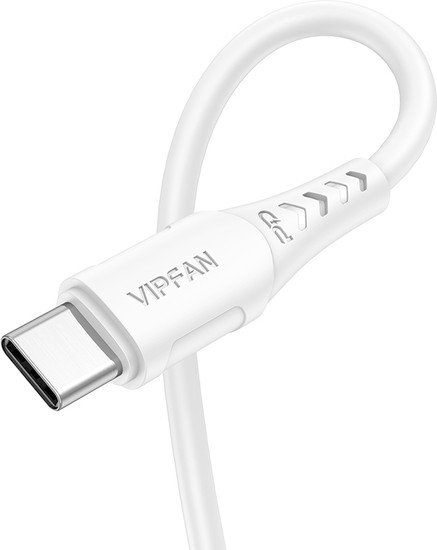 Кабель Vipfan P05 USB Type-C- USB Type-C (2 м, белый)