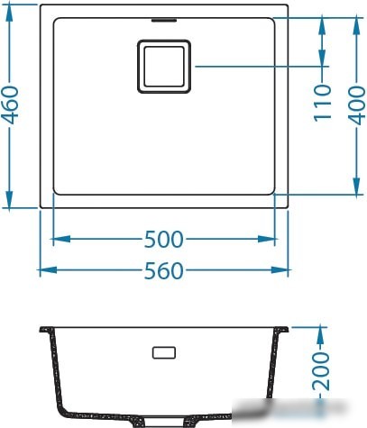 Кухонная мойка Alveus Quadrix 50 (галька)