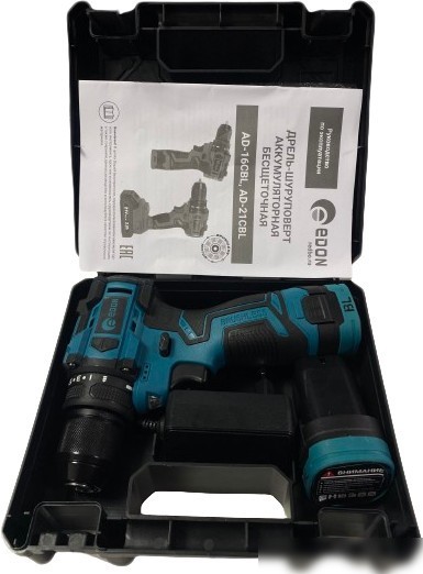 Дрель-шуруповерт Edon AD-16CBL (с 2-мя АКБ, кейс) Дрель-шуруповерт Edon AD-16CBL (с 2-мя АКБ, кейс)