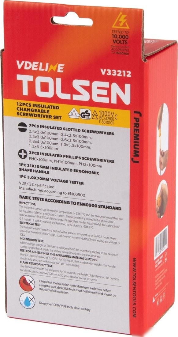 Набор отверток Tolsen TTV33212 (12 предметов)