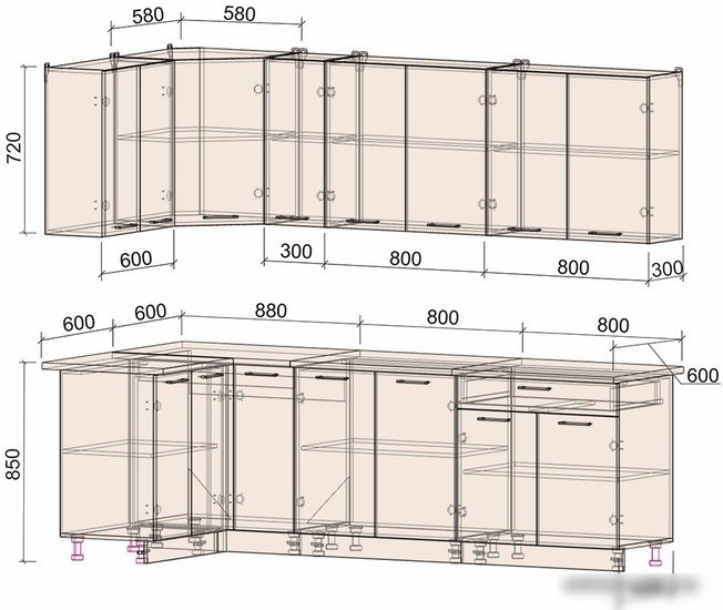 Интерлиния Мила Лайт 1.2x2.5 (дуб белый-дуб золотой-дуб бунратти)