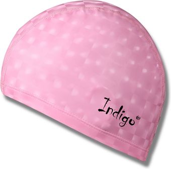 Шапочка для плавания Indigo 3D IN047 (розовый)