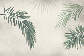Фотообои Vimala Пальмовые листья на штукатурке 270x400