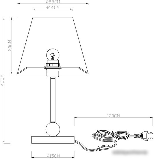 Настольная лампа Arte Lamp Elba A2581LT-1CC