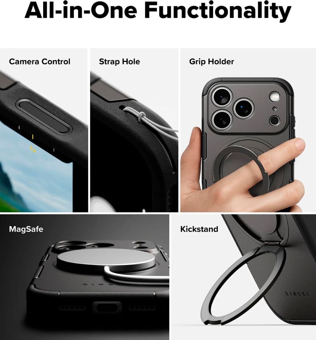 Чехол для телефона Ringke Alles для iPhone 17 Pro Gun Metal
