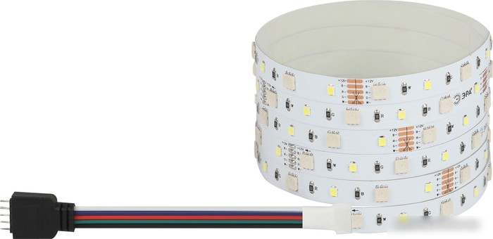 Светодиодная лента ЭРА LS5050 -14,4-60-12-RGB+W-IP20-1 year-5m RGB+холодный белый Б0059911