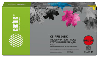 Картридж CACTUS CS-PFI320BK (аналог Canon PFI320BK)