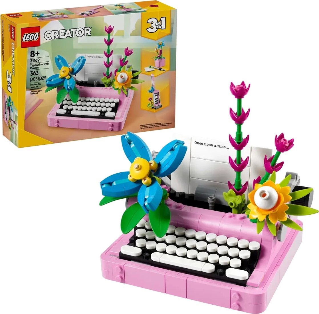 Конструктор LEGO Creator 3 в 1 31169 Пишущая машинка с цветами