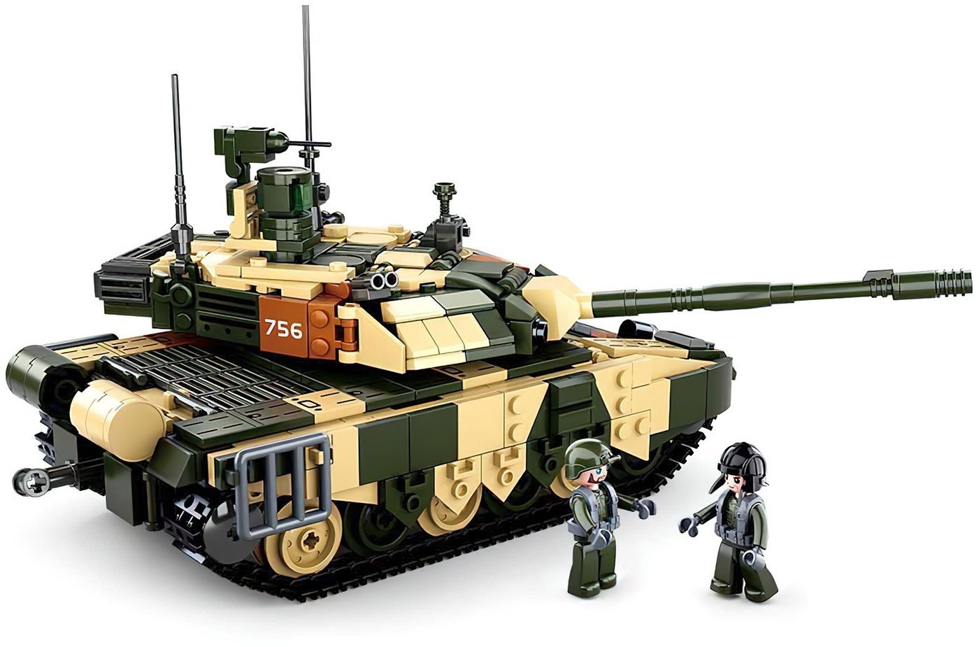 Конструктор Sluban Российский танк Т90MS M38-B0756 (758эл)