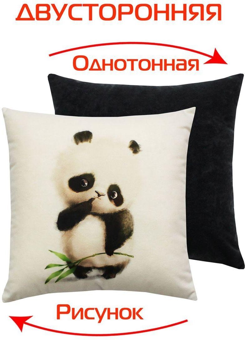 Декоративная подушка Matex Fluffy. Пандочка 61-618 (белый/черный)