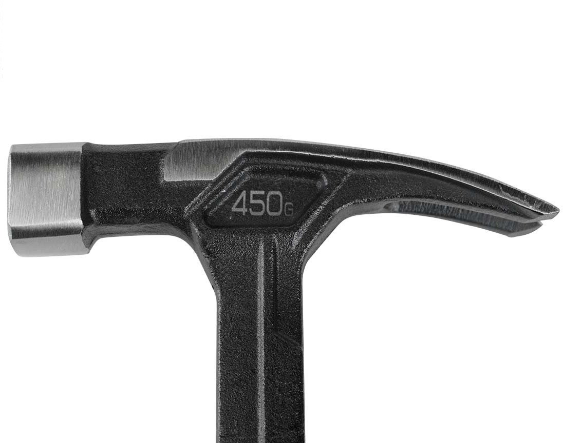 Молоток Berger Гвоздодер цельнокованый 450г BG1527 (магнит, 2-компонентная рукоятка)