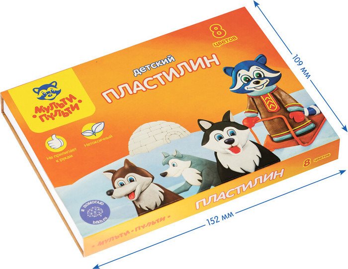 Пластилин Мульти-пульти Енот на Аляске ДП_10233 (8цв)