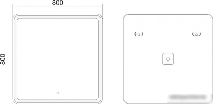 Axus Зеркало Relax 80x80 Стандарт
