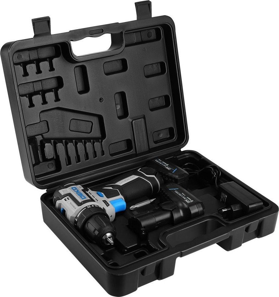 Дрель-шуруповерт Deko Loner 20V PRO 085-1010 (с 2-мя АКБ, кейс)