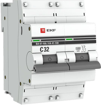 Выключатель автоматический EKF PROxima 2P 32А (C) 10kA ВА 47-100 mcb47100-2-32C-pro