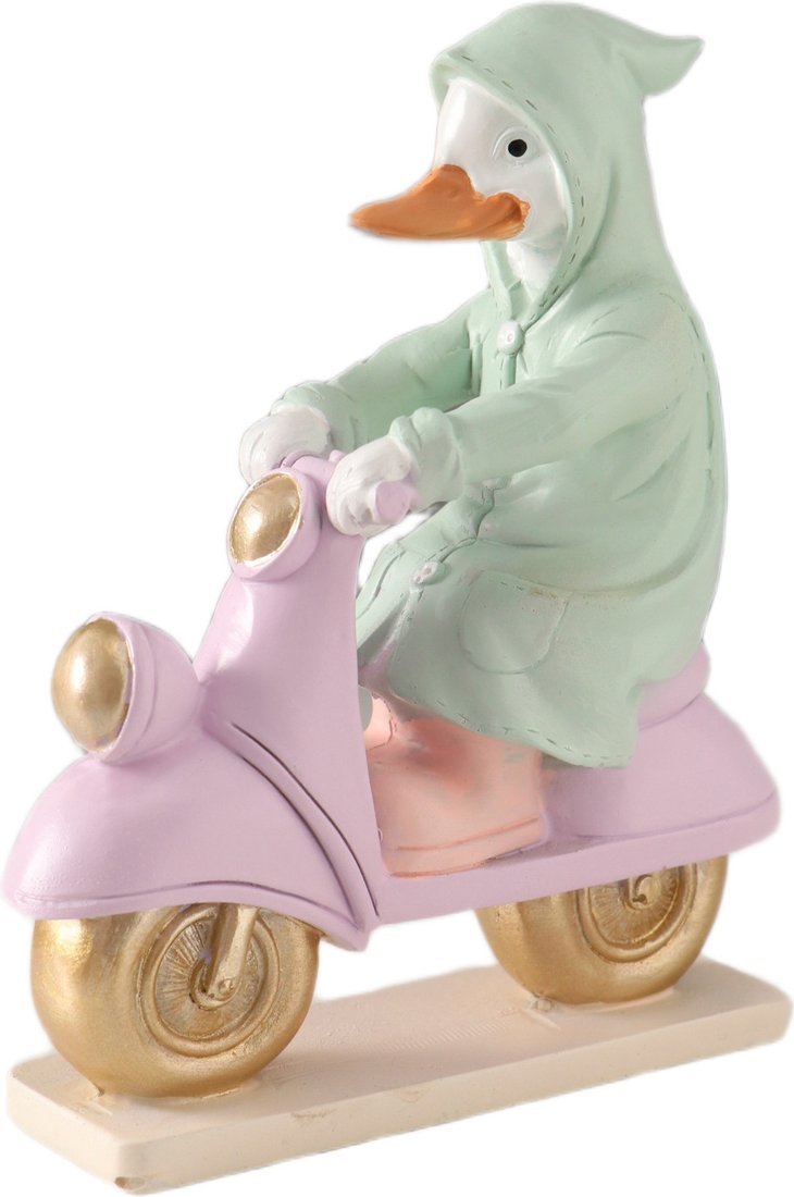 Статуэтка Sima-Land Утка в зеленом дождевике на мопеде 10583264