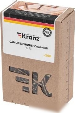 Саморез Kranz KR-01-3311-031 4,0х50мм, желтый цинк (200 шт)