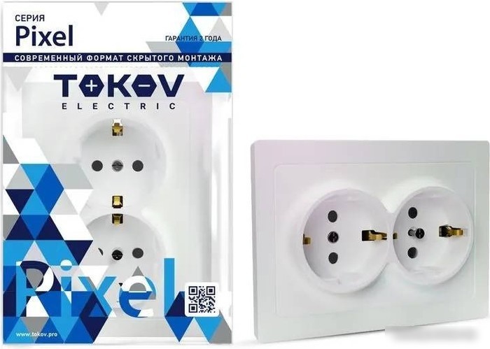 Розетка Tokov Electric Pixel TKE-PX-R2FZSF-C04