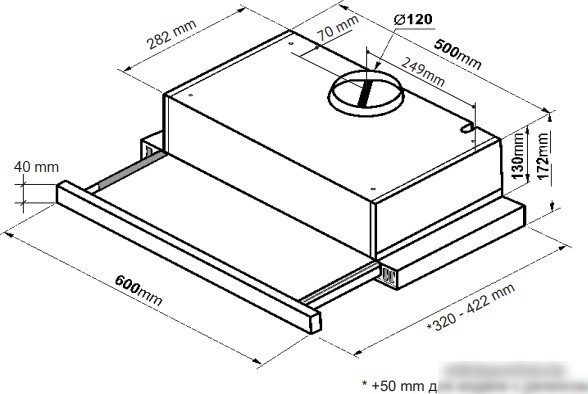 Кухонная вытяжка Korting KHP 6617 GN