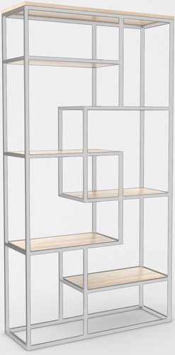 Стеллаж Hype Mebel Зиг-Заг-2 100x170 (белый/древесина белая)