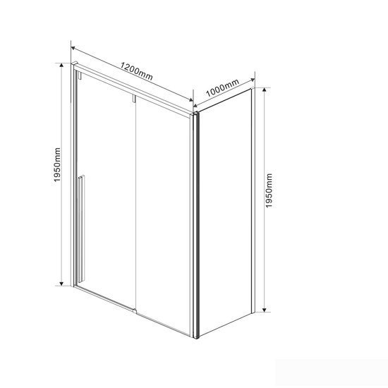 Душевой уголок Vincea Lugano VSR-1L1012CLB-1 (черный/прозрачное)