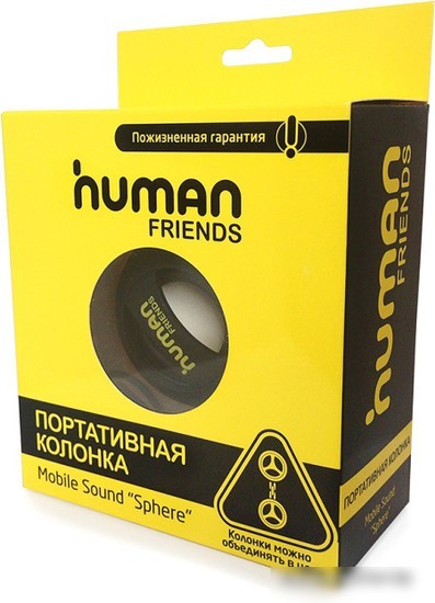 Портативная колонка CBR Human Friends Sphere Black