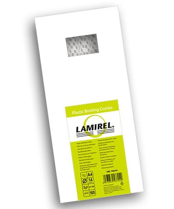 Пластиковая пружина для переплета Lamirel 14 мм 100 шт (белый) LA-78674