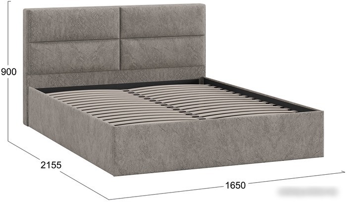 Кровать Трия Глосс универсальный тип 1 160x200 (микровелюр Wellmart Latte)