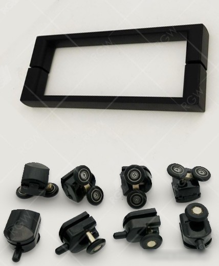 Душевой уголок RGW CL-48B (CL-14B + Z-050-1B) 32094805-014 150x100 (черный/прозрачное стекло)